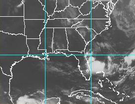 Satellite image of Atlantic Ocean